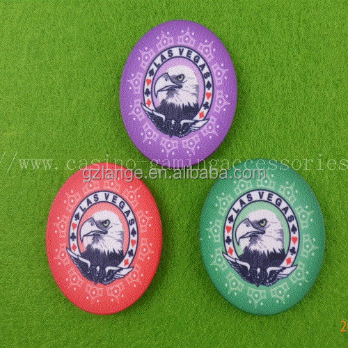 Sublimation Printing Ceramic Poker Chips Custom Design Casino Poker Chips Plaque