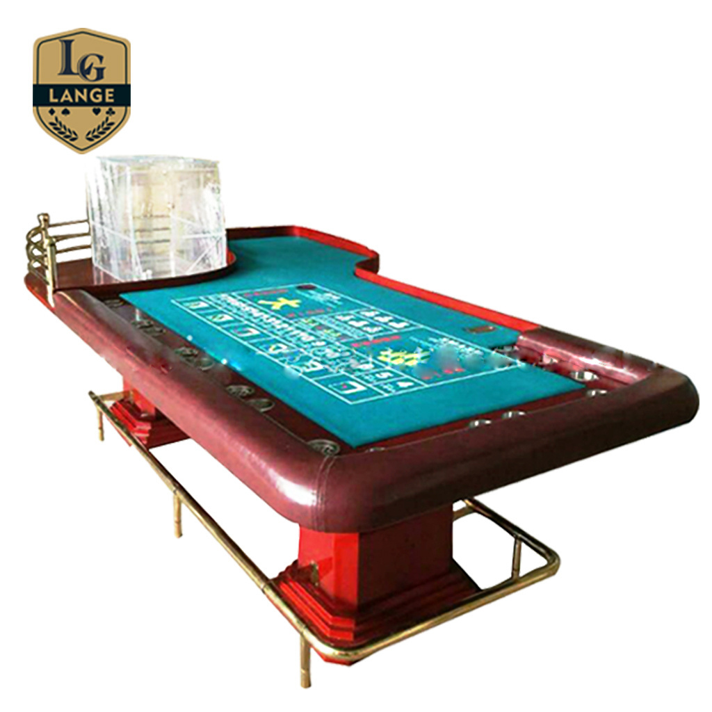 Professional Roulette Table Casino Golden Reversed Numbers Roulette Betting Table