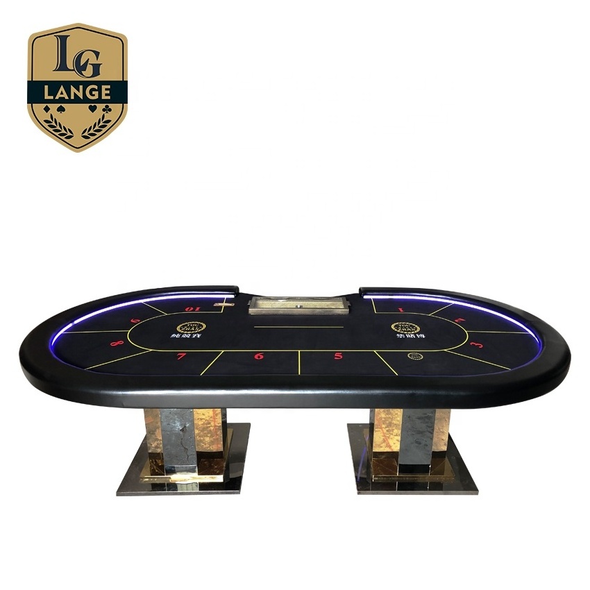 New Design Casino Games Texas Poker Table With 304 Stainless Pedestal