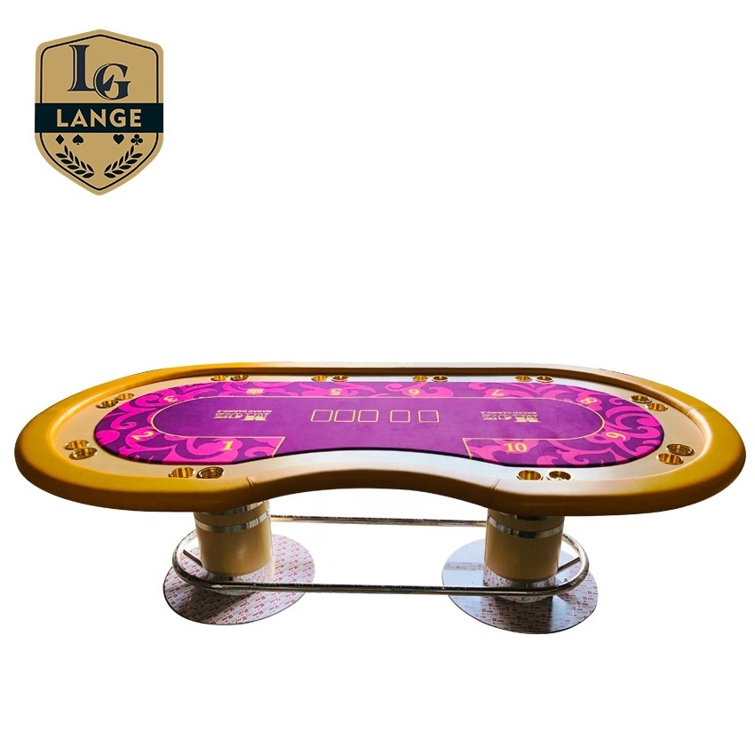 Casino Stainless Steel 96Inch Poker Table Dimension For Gambling Games