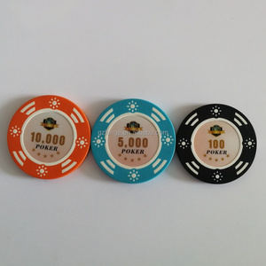 Promotional Color Oversize Poker Chips Clay Poker Chips With Custom Denominations