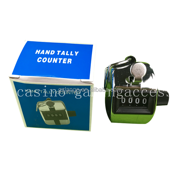 Casino Accessories Metal Poker Chips Holder Hand Tally Digital Counter