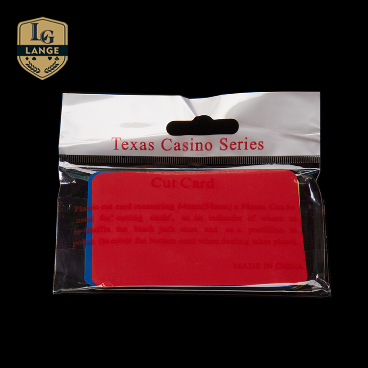 Casino Series Texas Cut Card Five Color PVC Plastic Poker Size Cut Card