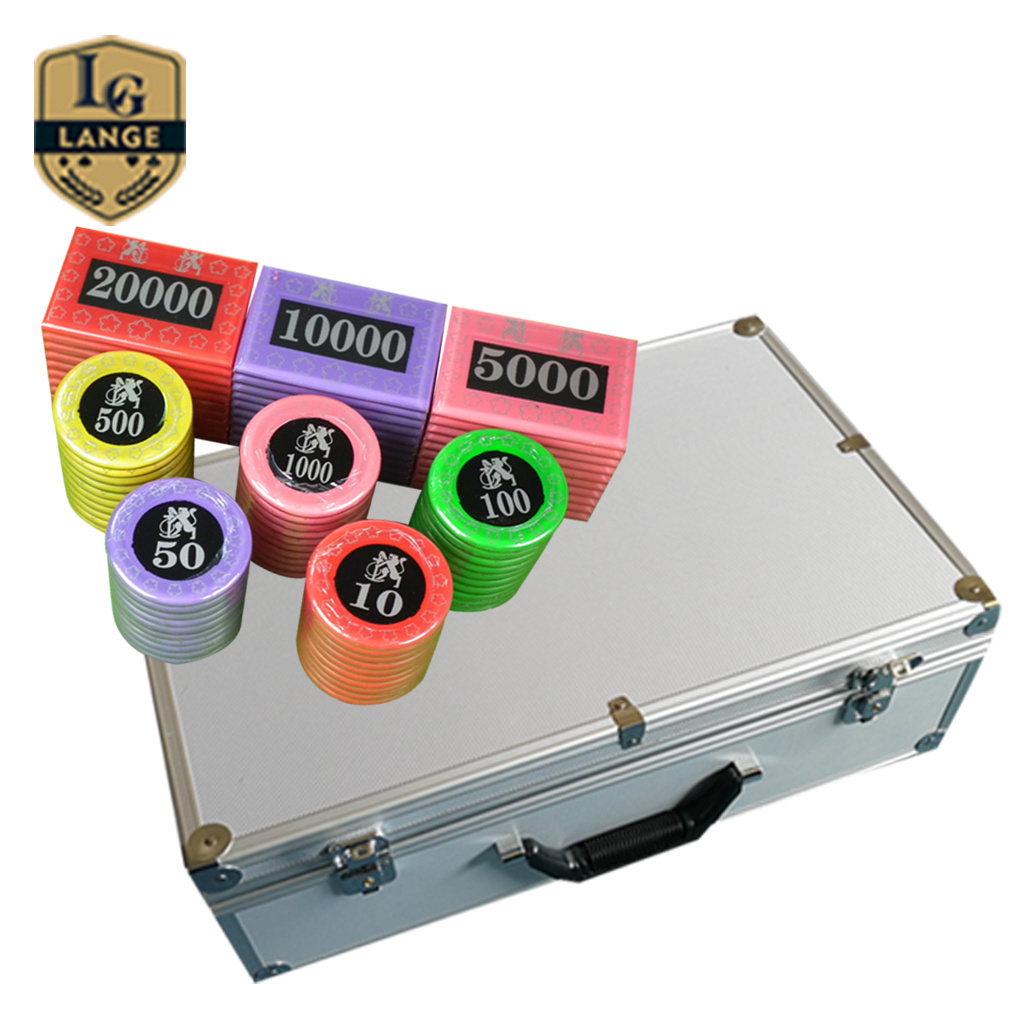 730 Casino Poker Chip Set with Aluminum Case Premium Acrylic Poker Chip