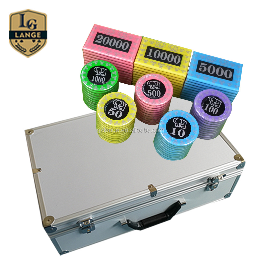 730 Casino Poker Chip Set with Aluminum Case Premium Acrylic Poker Chip