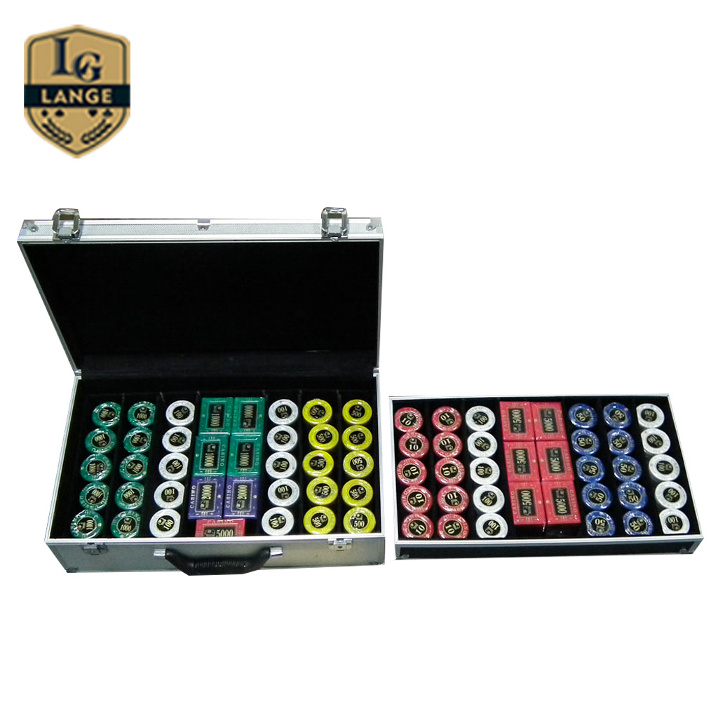 Guangzhou Casino Plaques Multi Game Poker Table Poker Chip Case 2000