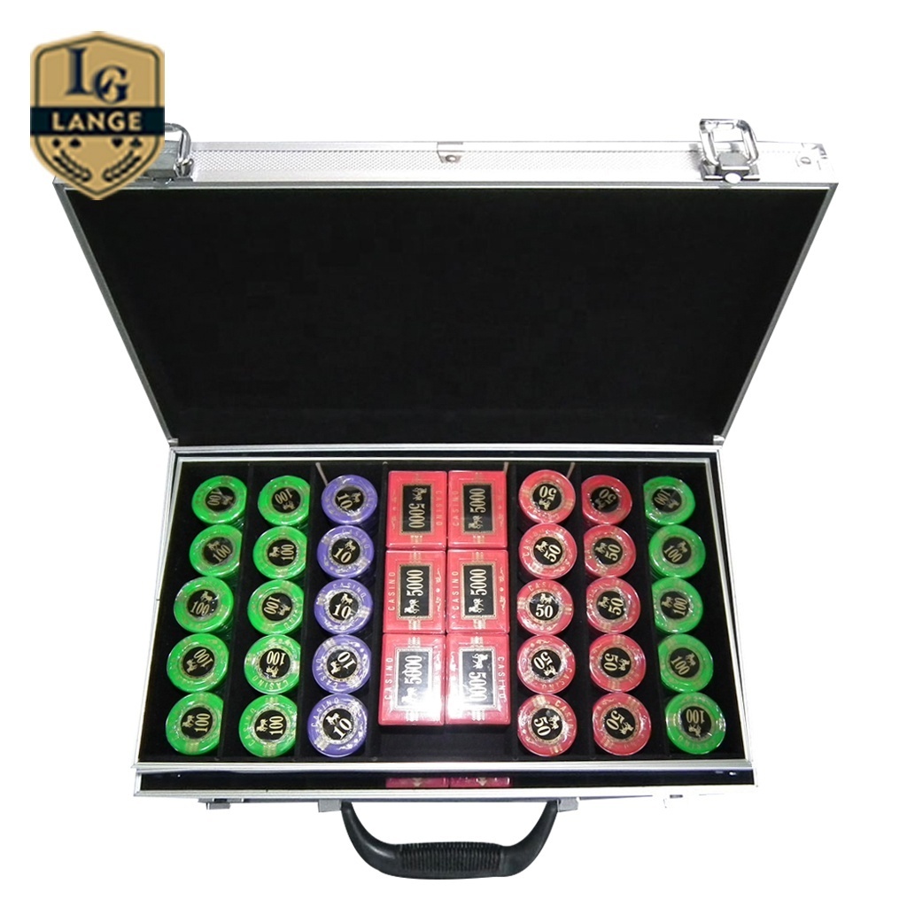 Factory Direct Simple Acrylic Poker Chips Stocked Blackjack Poker Chip Set 600