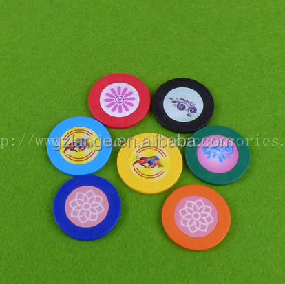 14 Gram Casino ABS Plastic Roulette Poker Chip with Custom Sticker Inlay