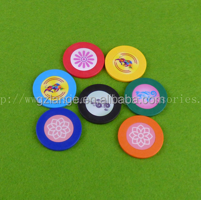 14 Gram Casino ABS Plastic Roulette Poker Chip with Custom Sticker Inlay