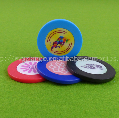 14 Gram Casino ABS Plastic Roulette Poker Chip with Custom Sticker Inlay