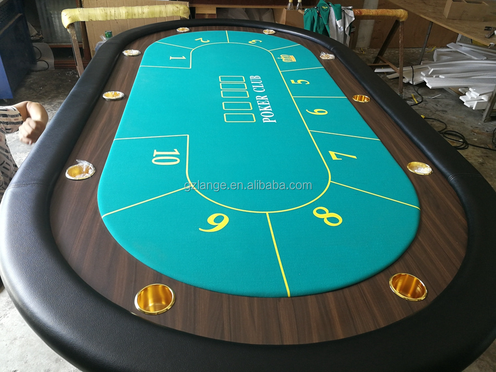 96Inch Poker Table Reversible Texas Hold'em Table with Wood Cover Dining Top