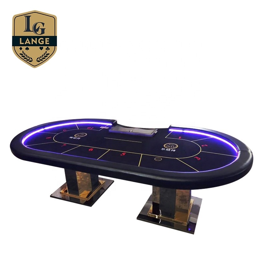 New Design Casino Games Texas Poker Table With 304 Stainless Pedestal