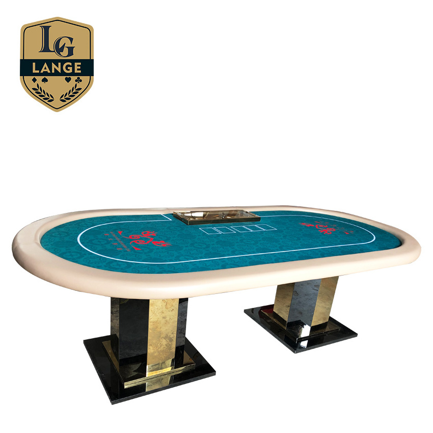 New Design Casino Games Texas Poker Table With 304 Stainless Pedestal