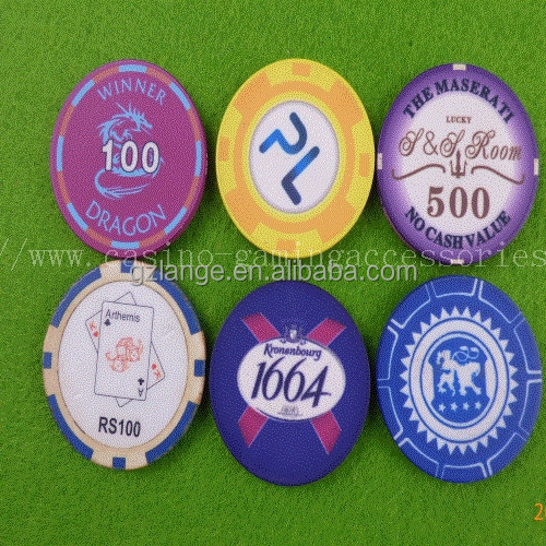 Sublimation Printing Ceramic Poker Chips Custom Design Casino Poker Chips Plaque