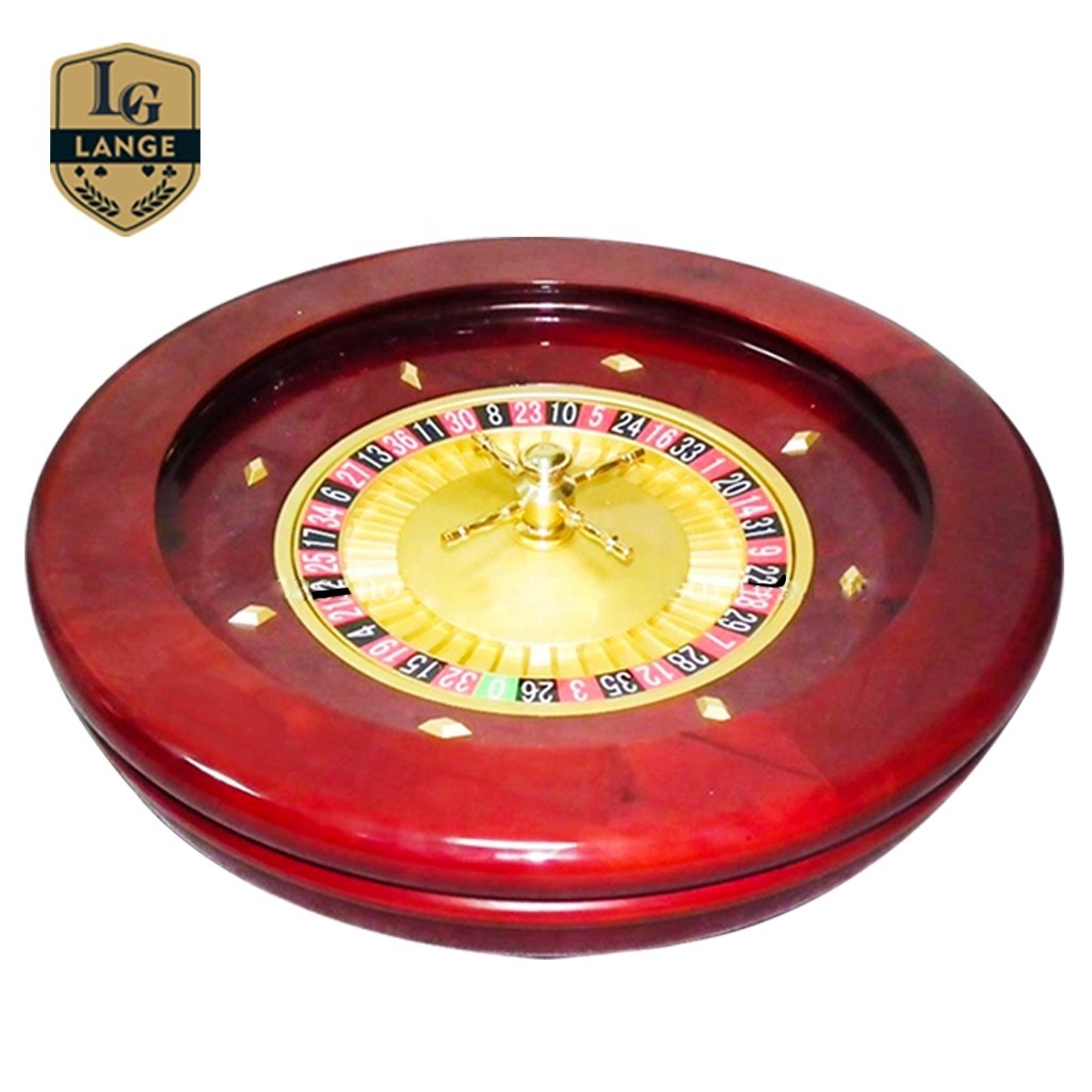 18Inch Deluxe Mini Mahogany Wood Roulette Wheel with Roulette Ball