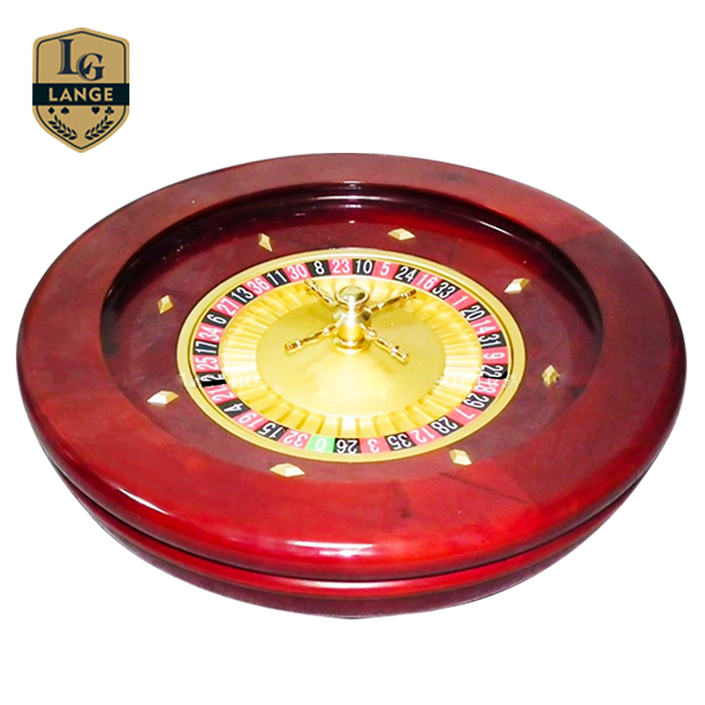 Lange Deluxe 32Inch Roulette Wheel Casino Roulette Table with Solid Wood Leg