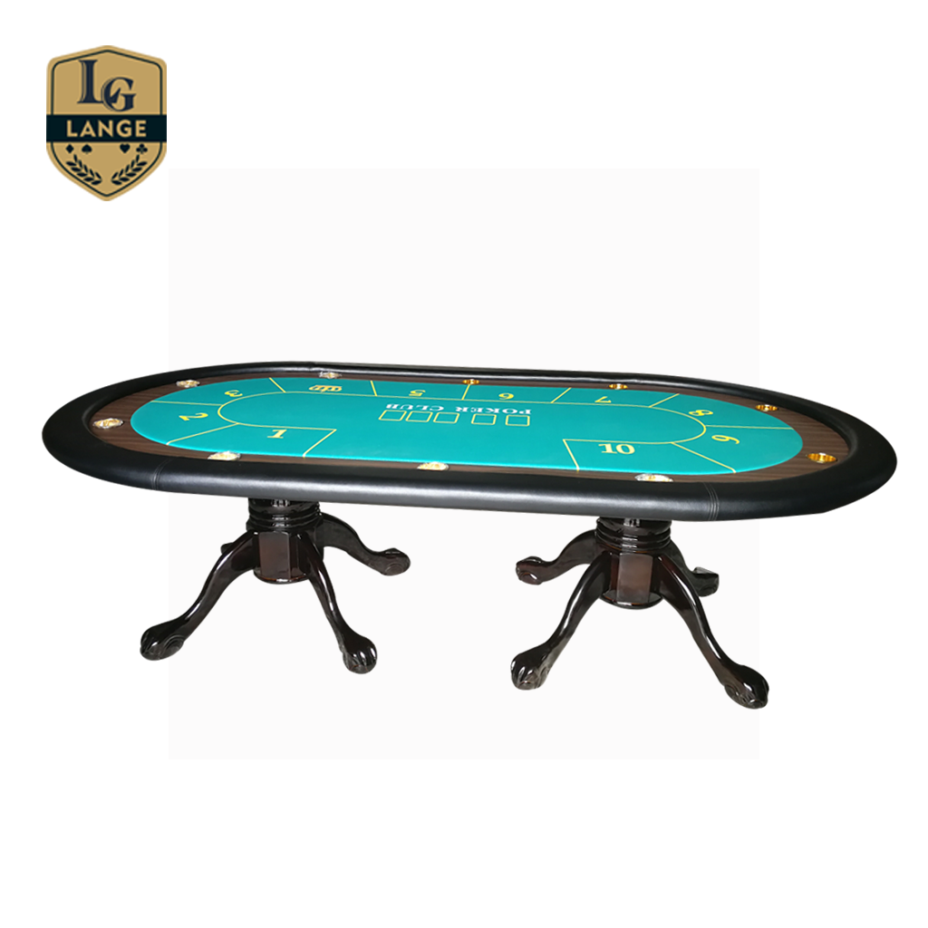 96Inch Poker Table Reversible Texas Hold'em Table with Wood Cover Dining Top