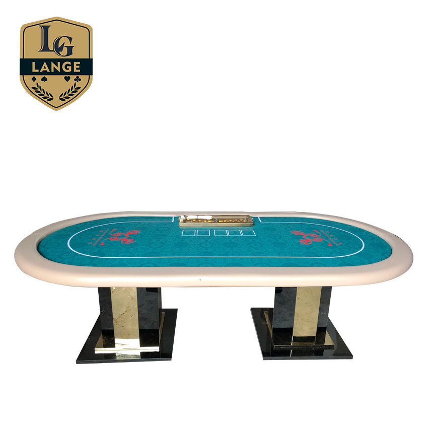 New Design Casino Games Texas Poker Table With 304 Stainless Pedestal