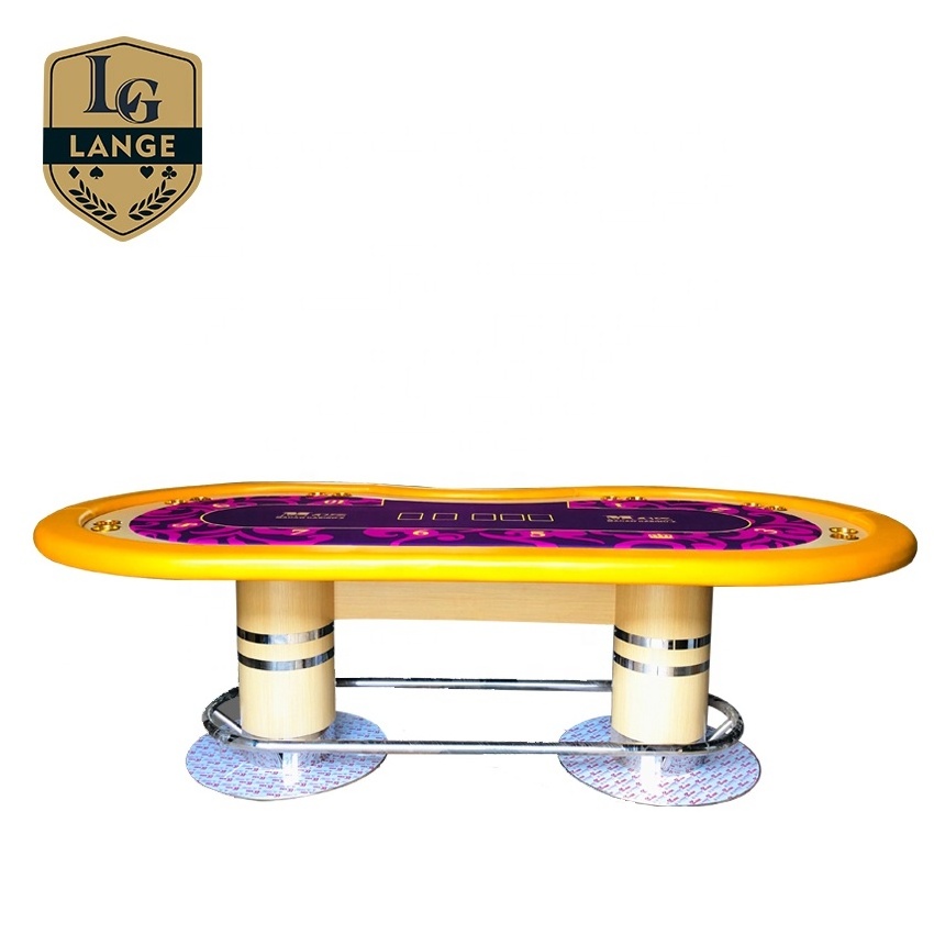 Casino Stainless Steel 96Inch Poker Table Dimension For Gambling Games