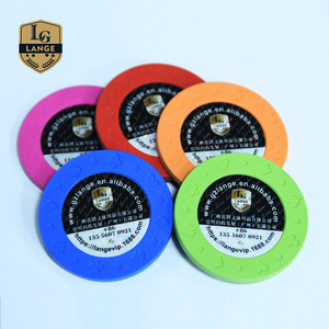 Luxury Poker Chips Roulette Games Card Mold Carved Blank Ceramic Poker Chip