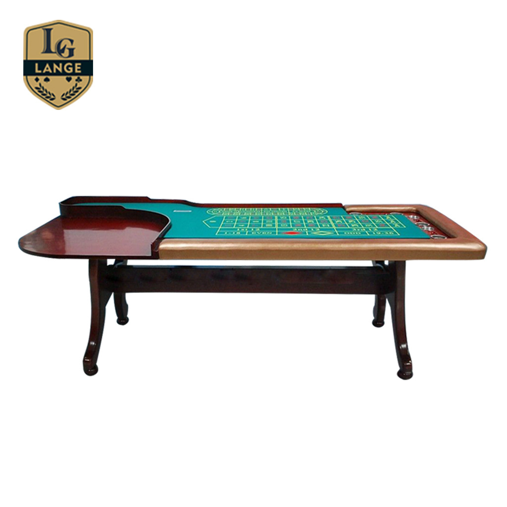 Lange Deluxe 32Inch Roulette Wheel Casino Roulette Table with Solid Wood Leg