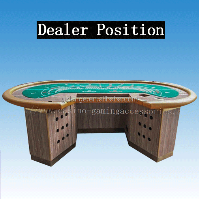 8 player Luxury Baccarat Poker Table Dimension 2800x1650x780mm