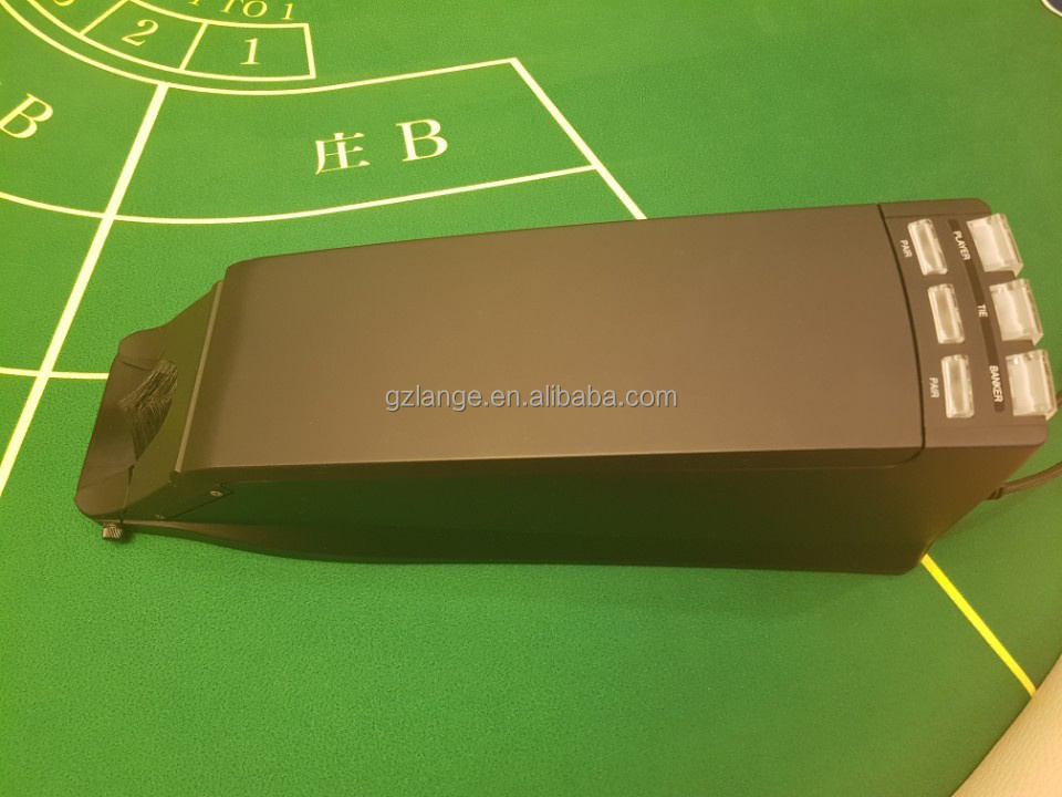 Casino Grade Black Color 1 - 8 Deck Electronic Baccarat Shoe