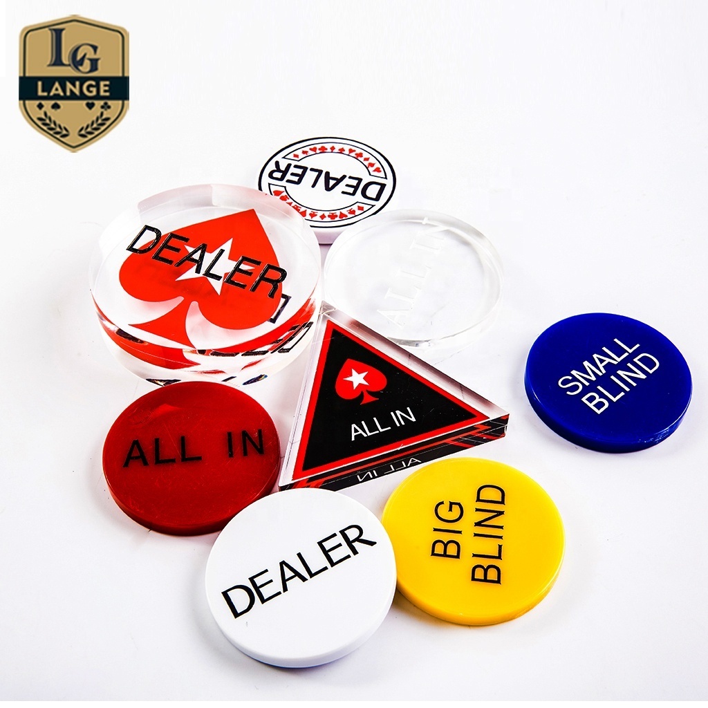 Professional Casino Texas Hold'em Big Small Blind Dealer Poker Button