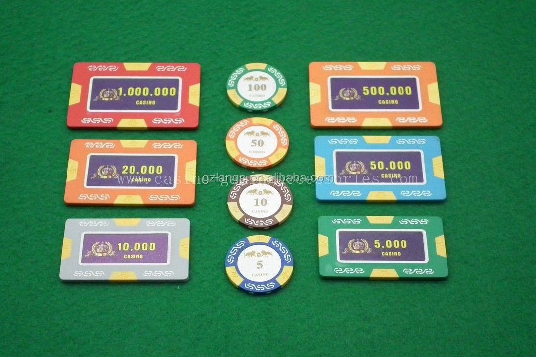 High Quality Clay Material Square Casino Poker Chips For Gambling Game