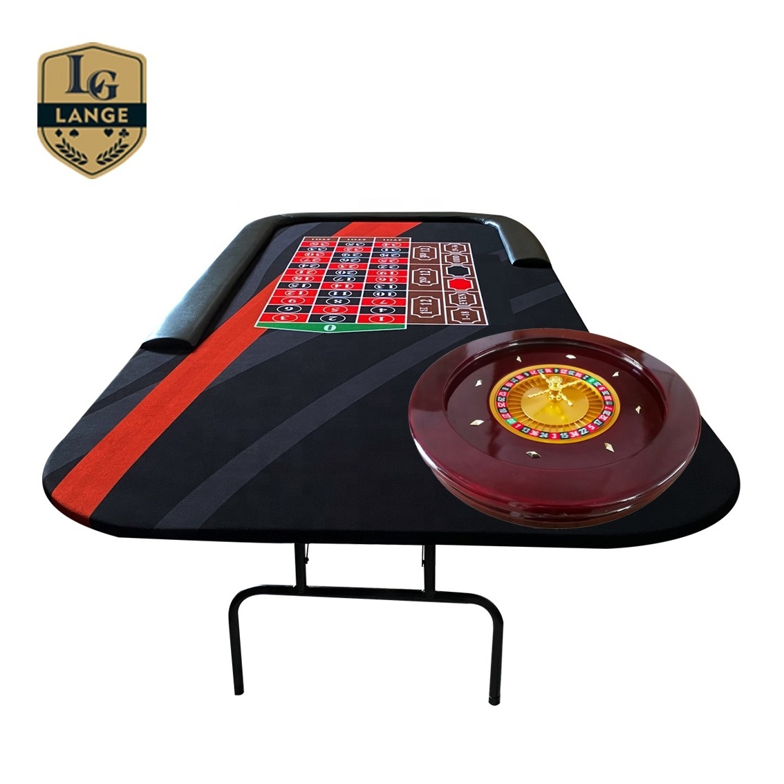 Lange 22inch Roulette Wheels Casino Game Roulette Table with Folding Leg