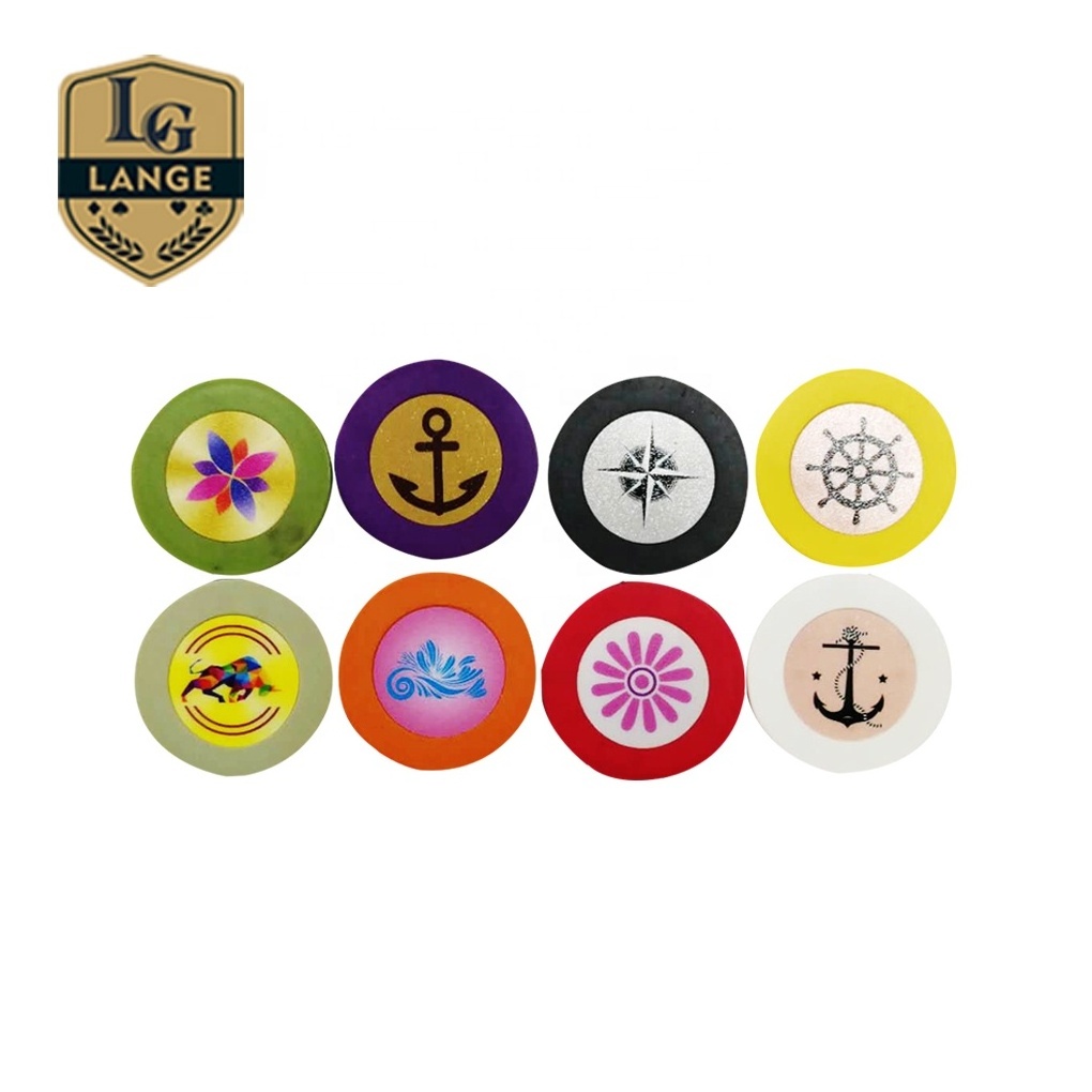 12g Clay Poker Chips Plastic Roulette Poker Chip With Custom Coin Inlay