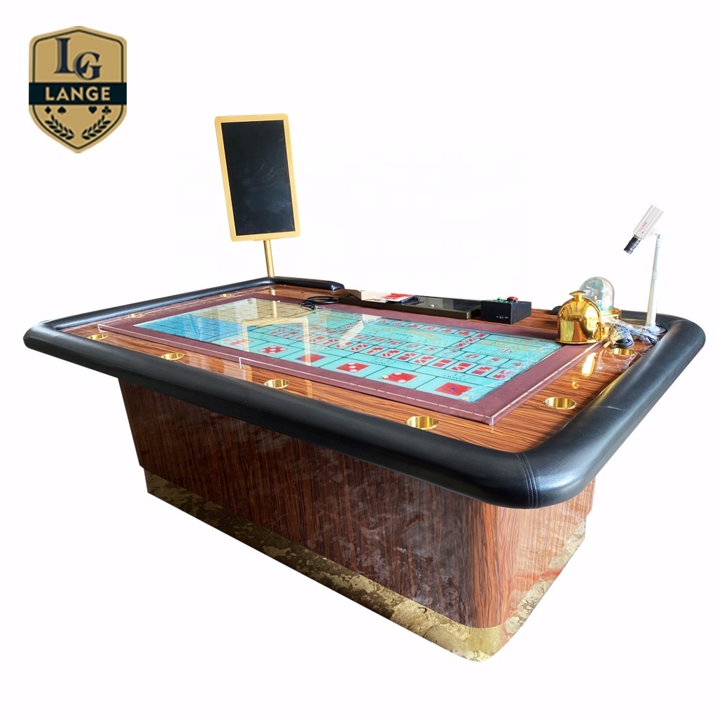 High End Casino Craps Table 84 Inch Automatic Dice Shaker LED Poker Table