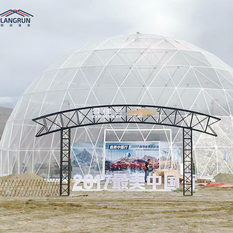 Luxury Roof Pvc Heated Eco Prefab Transparent Geodesic Dome Hotel Glamping Tent House Desert Round Dome Tent For Camping