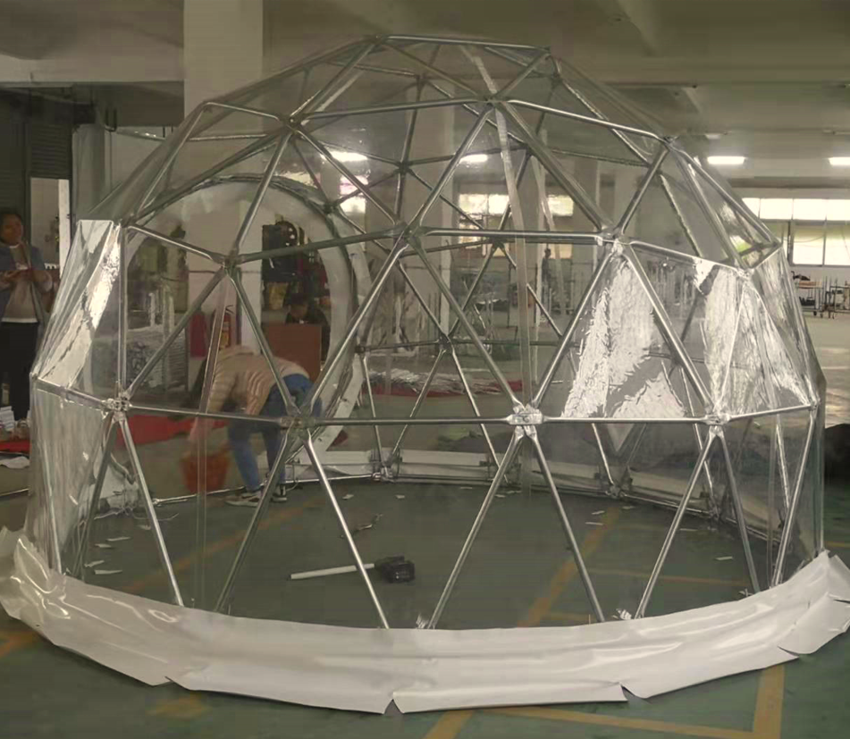 Waterproof PVC Clear Igloo Dome Tents Prefab Transparent Geodesic Dome House Tent Factory Price