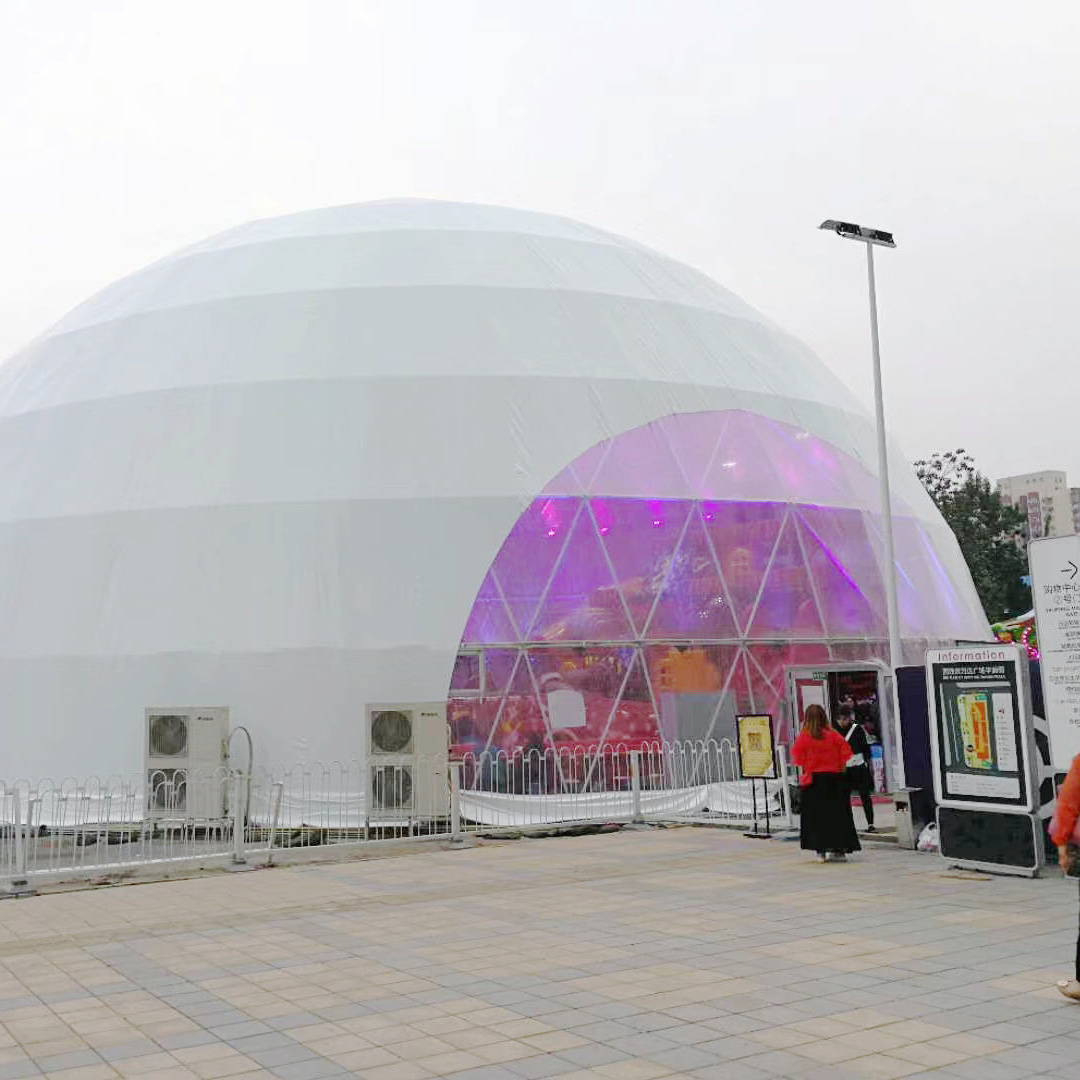 Luxury Roof Pvc Heated Eco Prefab Transparent Geodesic Dome Hotel Glamping Tent House Desert Round Dome Tent For Camping