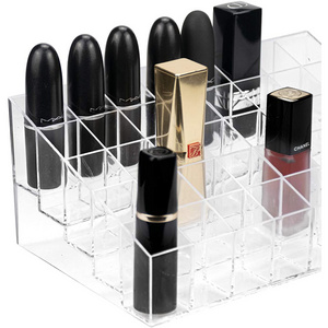 OEM/ODM 40 spaces clear acrylic nail polish bottles storage organizer lipsticks tube display rack brush cosmetics holder stand