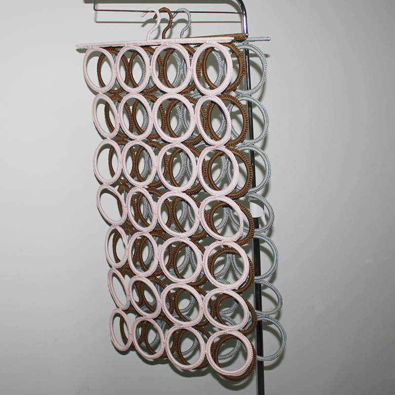 Fashion round ring cloth tie rack 12 holes 28 holes silk scarf holder hangers display wholesale