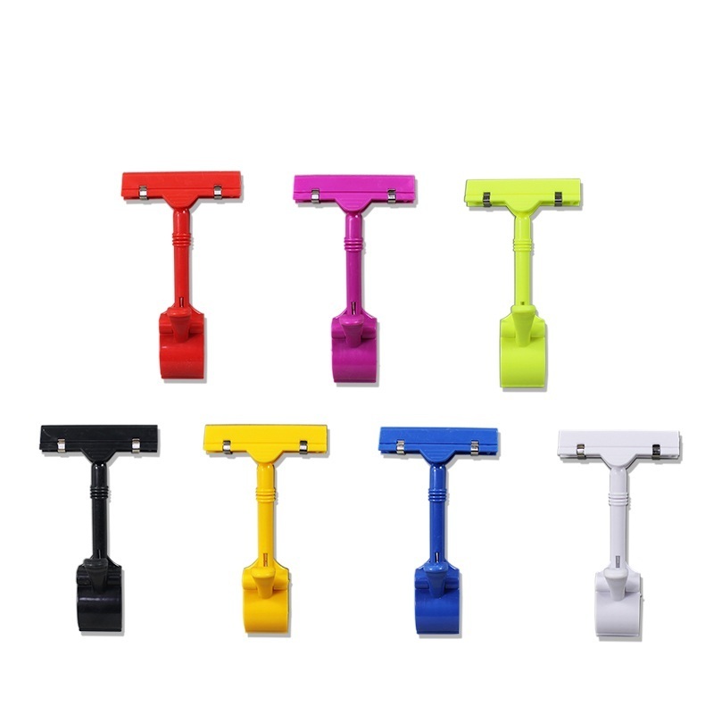 Colorful Plastic POP Label Card Clips Counter Supermarket Price clip Holder