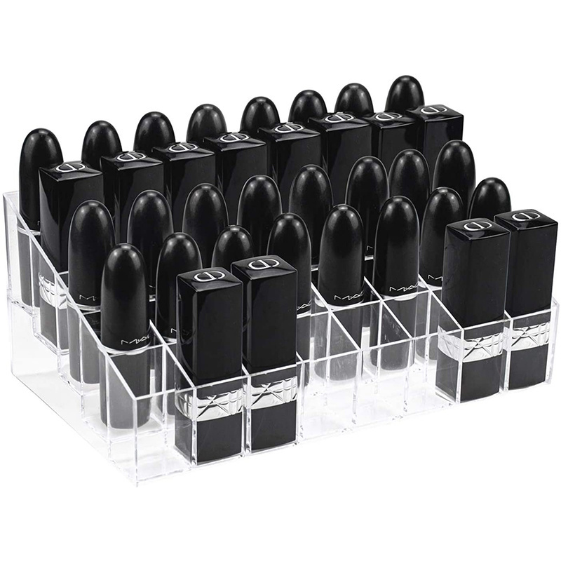 OEM/ODM 40 spaces clear acrylic nail polish bottles storage organizer lipsticks tube display rack brush cosmetics holder stand