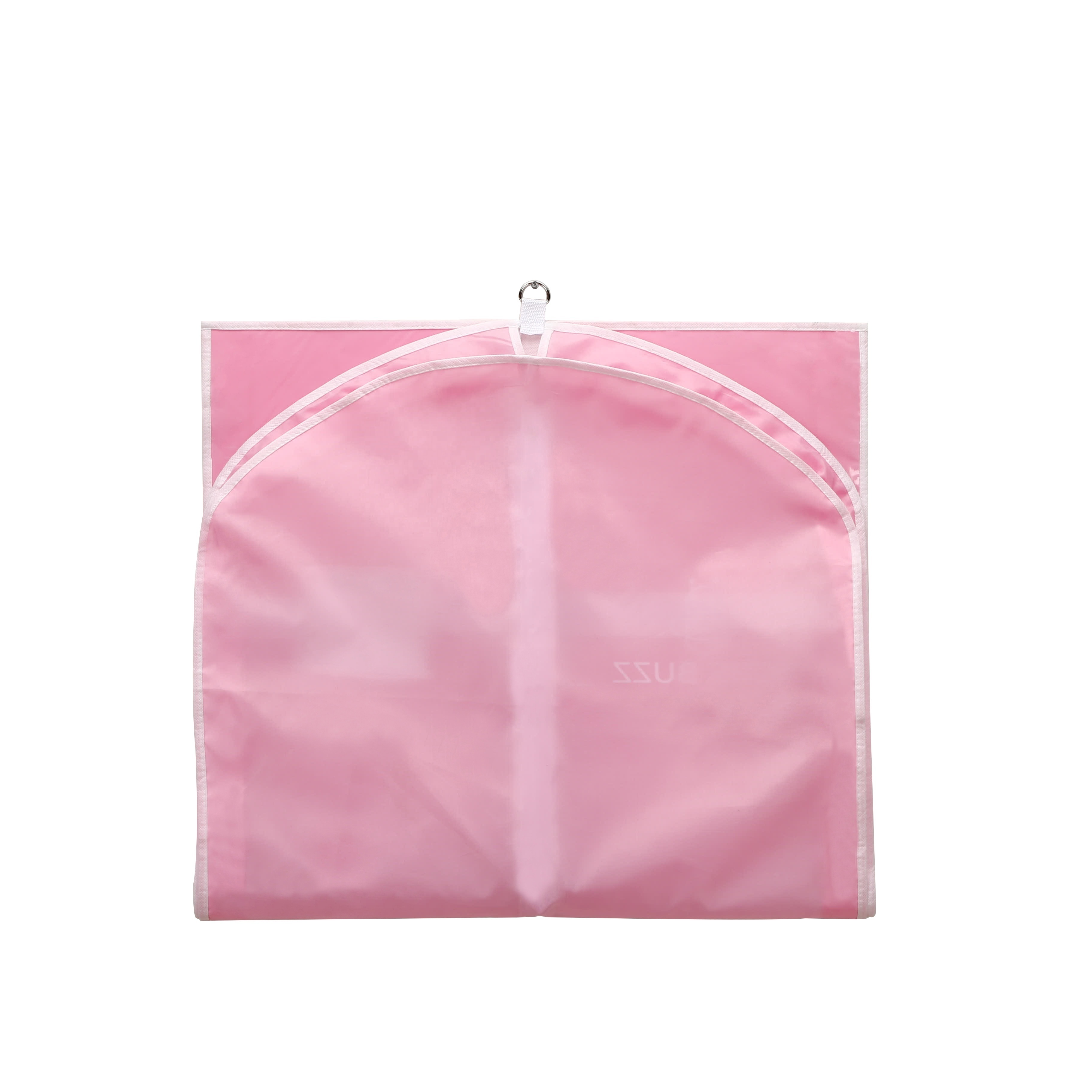 Hot Pink Long Waterproof Polyester Dance Folding Portable Breathable Gift Dust Suit Cover Oxford Garment Bags With Pockets