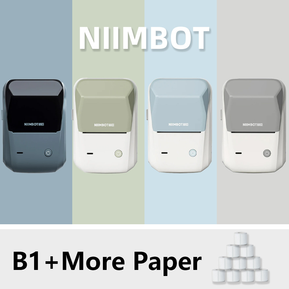 Niimbot B1 Mobile Wireless Label Maker Bluetooth Thermal Printing Self-adhesive Portable Mini Pocket Label Printer for Sticker