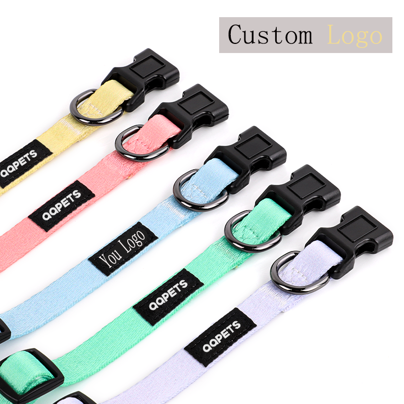 Dog Collar Manufacturer Wholesale Pet Products Colorful Luxury High Quality Unique Small Fashion Custom Logo Nylon Dog Collar