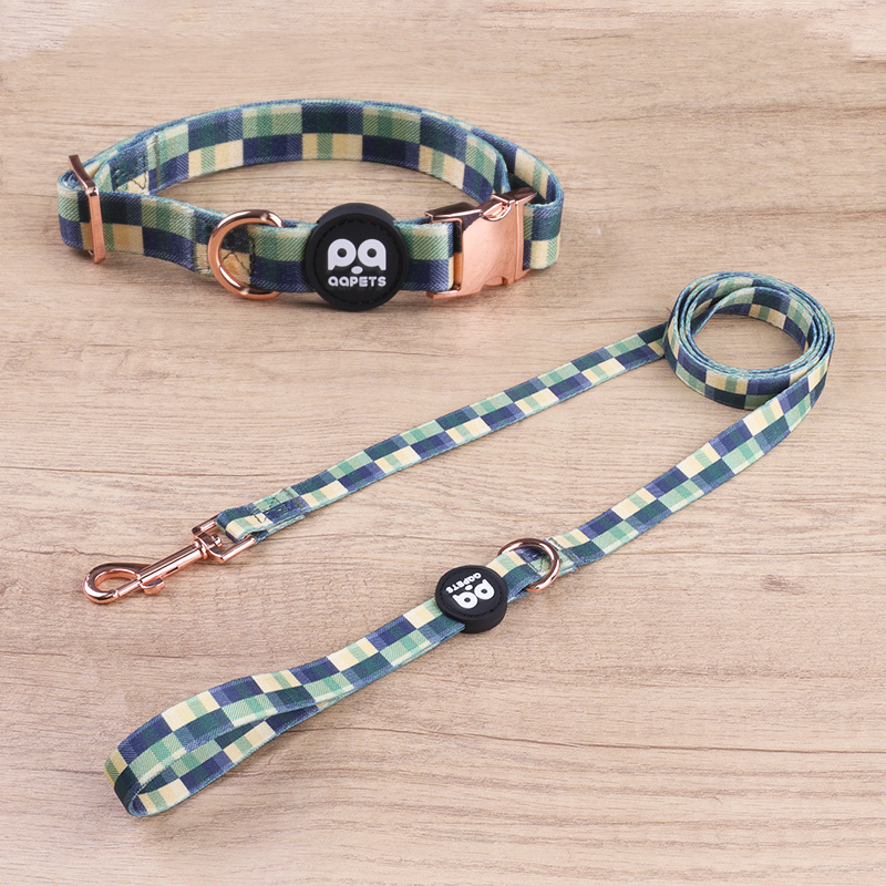 2024 Soft pet Leash most popular custom logo heat transfer printing dog collars and leashes pet dog products