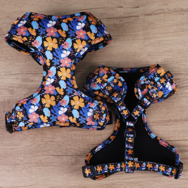 Pitbull Pet Dog Accessories Para Perros Luxury Pet Products Custom Print No Pull Dog Harness French Bulldog Harness