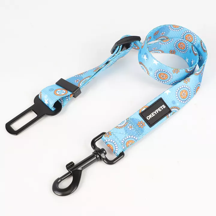 Durable Custom Design Pet Car Accessories Dog Leash With Car Safety Seat Belt Extender Adjustable Pet Dog Seat Belt