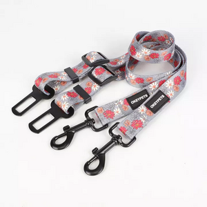 Durable Custom Design Pet Car Accessories Dog Leash With Car Safety Seat Belt Extender Adjustable Pet Dog Seat Belt