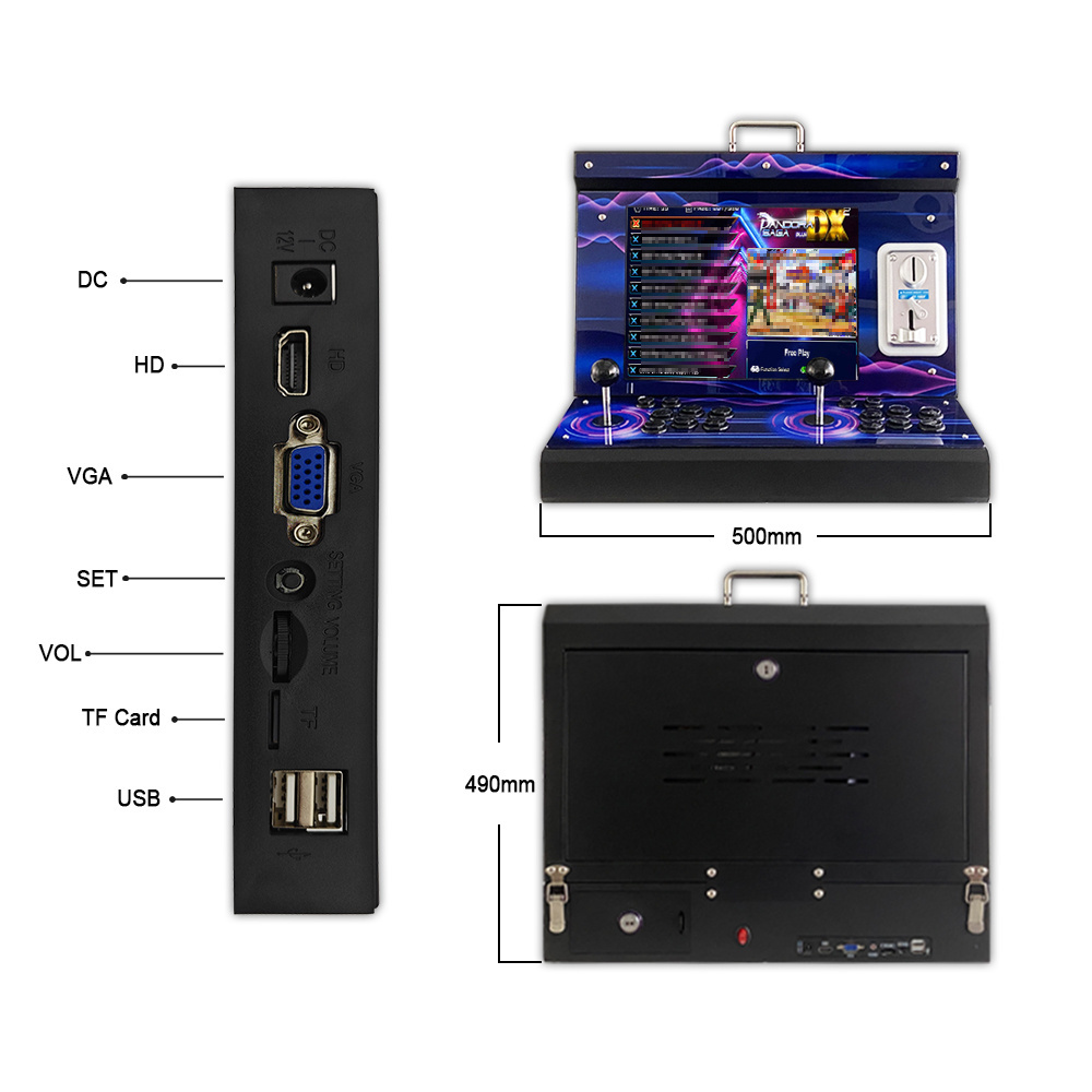 15 Inches Pandora DX2 Plus 26800 in 1 Game Box Mini Arcade Coin Operated Arcade Retro Bartop Machine