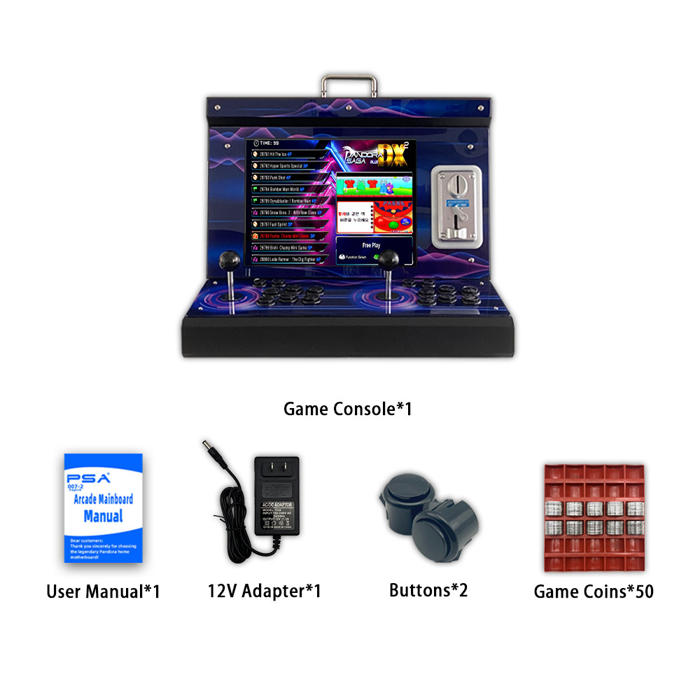 15 Inches Pandora DX2 Plus 26800 in 1 Game Box Mini Arcade Coin Operated Arcade Retro Bartop Machine