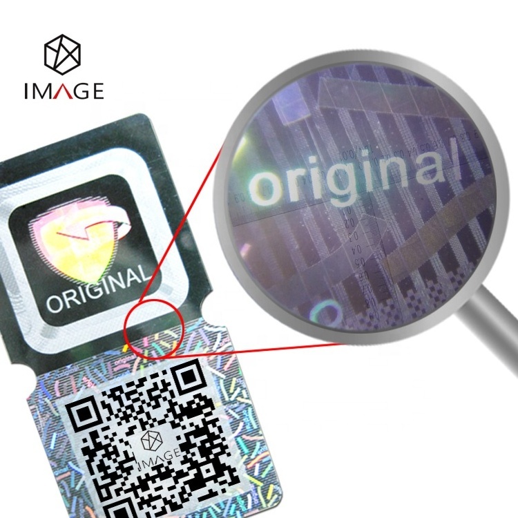 3D Dynamic Holographic Security Anti Fake Label with Printed QR Code