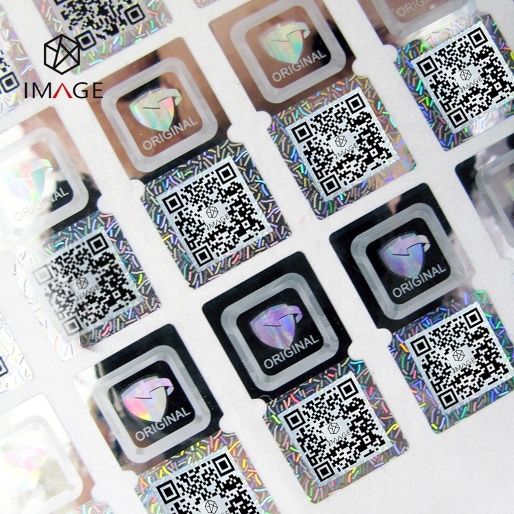 3D Dynamic Holographic Security Anti Fake Label with Printed QR Code